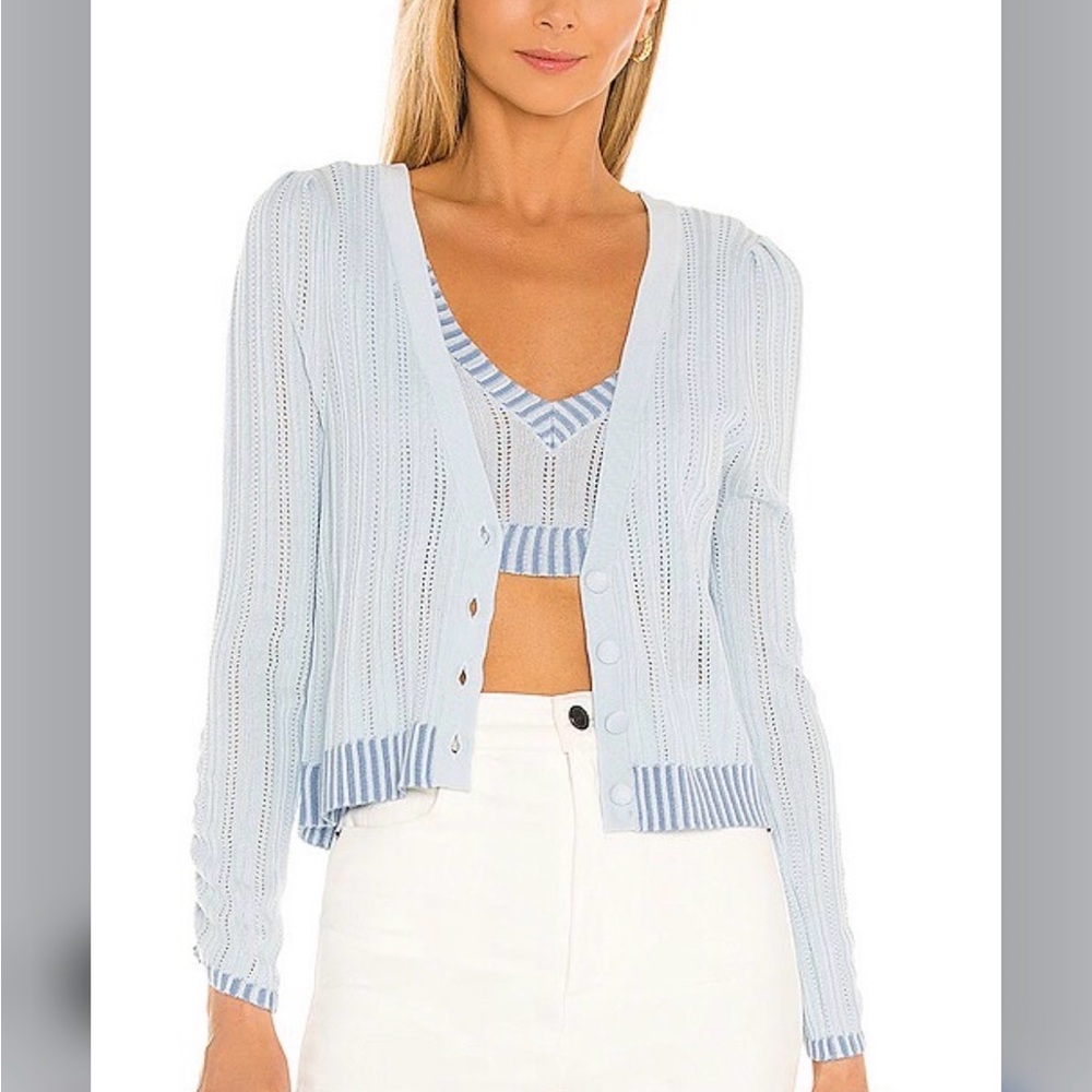 For Love & Lemons Rhea Pointelle Cardigan